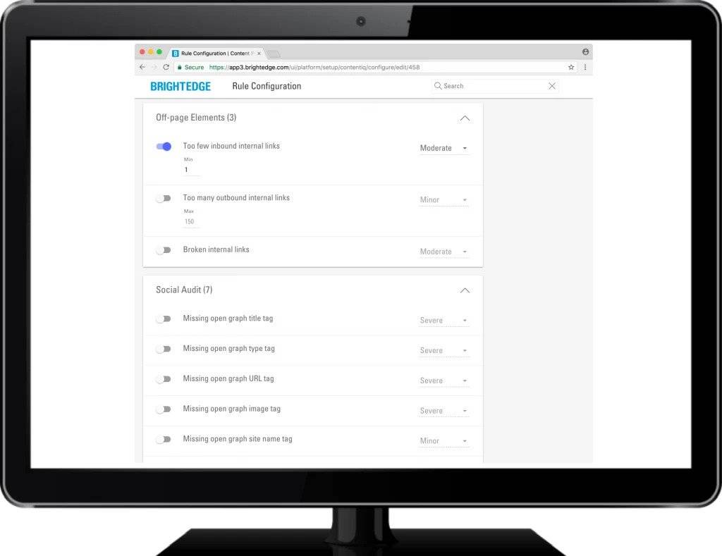 ContentIQ for locating orphan pages - brightedge