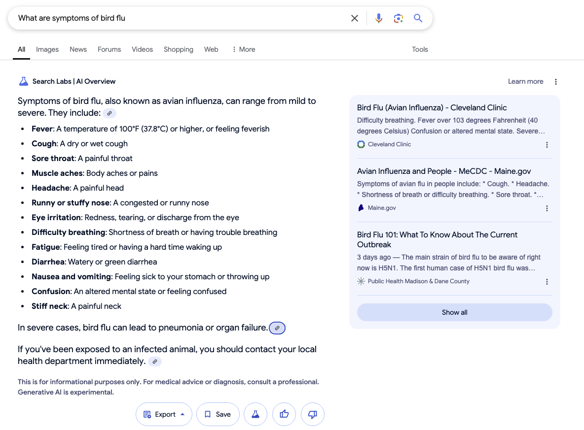 Healthcare Google AIO